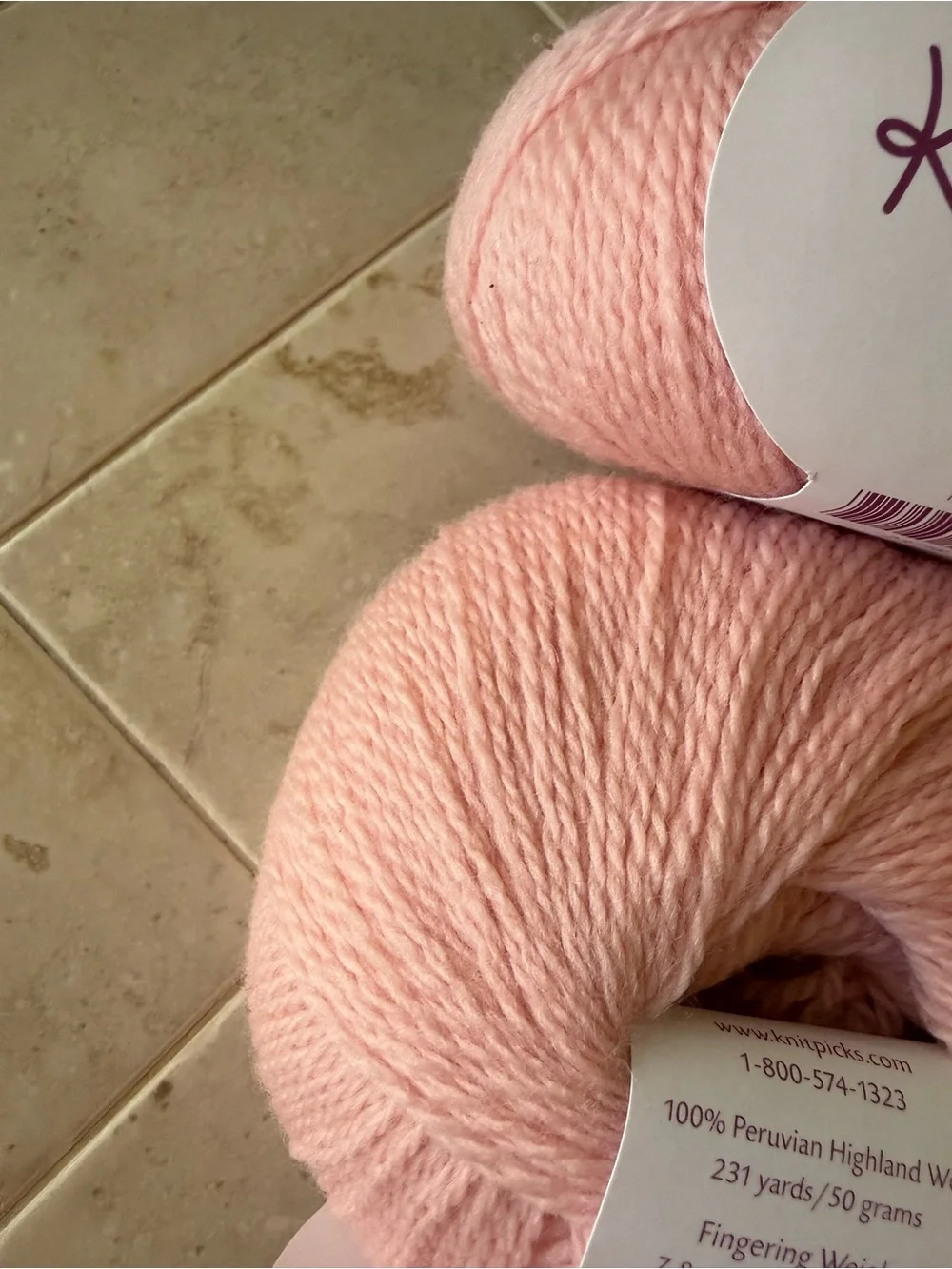 Knit Picks Palette Blush Fingering Weight Wool Yarn - Blush Pink